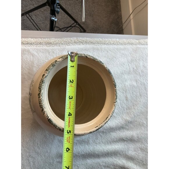 Vintage Casey Pottery Signed Vase Jar Fruit Plums and Cherries Handmade USA 6"x5 - Picture 9 of 11